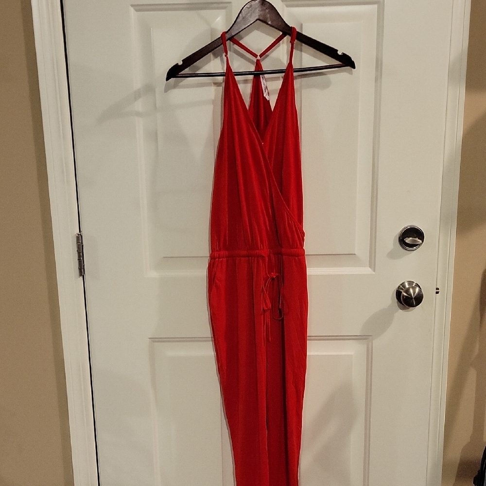 Elegant Red Jumpsuit